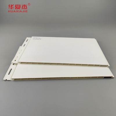 উচ্চ মানের 12'' দীর্ঘস্থায়ী 96% পিভিসি ওয়াল প্যানেল সাদা কারখানা প্রসাধন