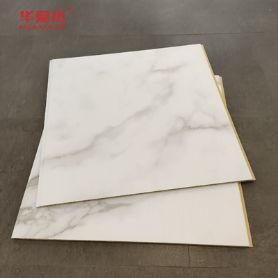 উচ্চ মানের সাদা মার্বেল Wpc ওয়াল প্যানেল 600x9mm স্তরিত Wpc বোর্ড জলরোধী পরিষ্কার করা সহজ