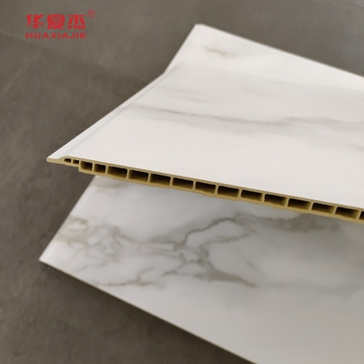 উচ্চ মানের সাদা মার্বেল Wpc ওয়াল প্যানেল 600x9mm স্তরিত Wpc বোর্ড জলরোধী পরিষ্কার করা সহজ