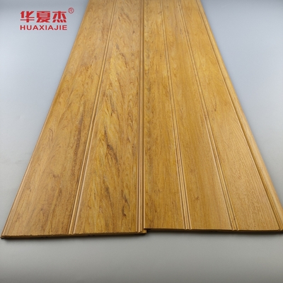 প্রকৃতি কাঠ Wpc Wainscoting প্যানেল ওয়াটারপ্রুফ Wpc ওয়াল প্যানেল Wainscot জন্য বাথরুম সজ্জা