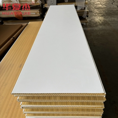 উচ্চ মানের সাদা ডব্লিউপিসি দেয়াল প্যানেল 600x9mm স্তরিত ডব্লিউপিসি বোর্ড জলরোধী প্রসাধন উপাদান