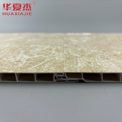 হলুদ মার্বেল পিভিসি বাথরুম দেয়াল প্যানেল 250mmx8mm সহজ ইনস্টলেশন সজ্জা
