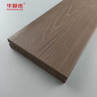 অ্যান্টি-কোরোসিওন WPC কম্পোজিট Decking জলরোধী বহিরঙ্গন বাগান মেঝে