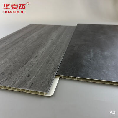 ভালো দাম Wholesale Dark Grey Marble PVC Wall Panel with Wood Grains Surface Waterproof for Interior Decoration অনলাইন